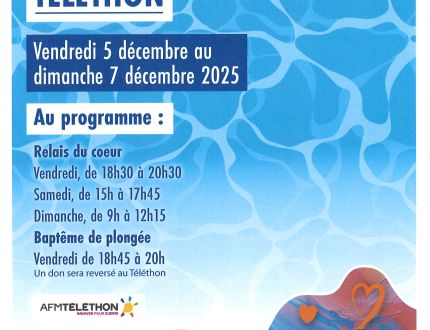 Piscine Neptune - Téléthon - 05 au 07/12/25