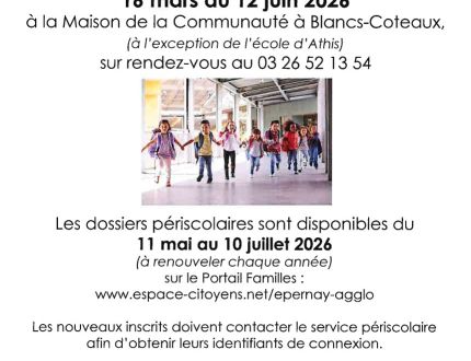 Inscriptions scolaires et périscolaires 2026/2027