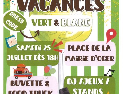 Association VITAMINO - Apéro des vacances - Samedi 25 Juillet 2026 - OGER