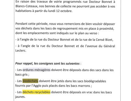 Collecte des déchets - rue du Docteur Bonnet - VERTUS