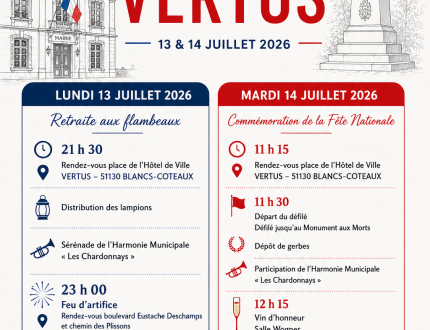 Manifestations du 13 et 14 Juillet 2026 - VERTUS