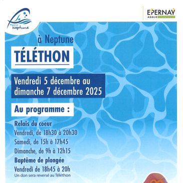 Piscine Neptune - Téléthon - 05 au 07/12/25