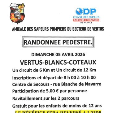 Amicale des Sapeurs Pompiers du secteur de Vertus - Randonnée pédestre