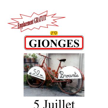 Brocante à Gionges 05.07.26