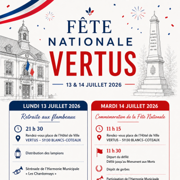Manifestations du 13 et 14 Juillet 2026 - VERTUS