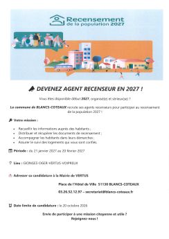 Recensement de la population - Blancs-Coteaux