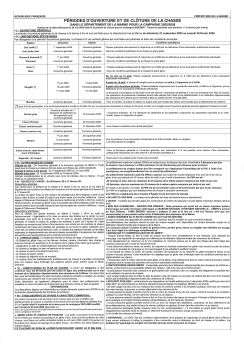 Affiche période de chasse 2025-2026 
