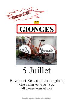 Brocante à Gionges 05.07.26