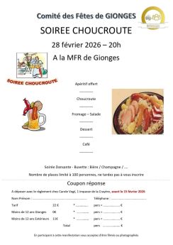 Soirée Choucroute 