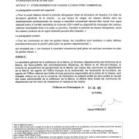 Arrêté Préfectoral - période de chasse pour la campagne 2025-2026